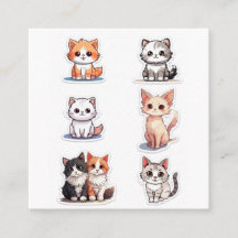 Super süße Chibi-Kätzchen-Sticker-Sammlung - Packu