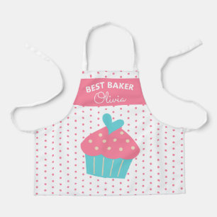 Super süße Kopf-Bäckerin Farbige Cupcake-Backen Ap Schürze