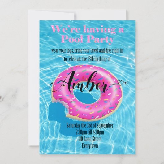 Super süße kundengerechte Geburtstags-Einladung Einladung (Vorderseite)