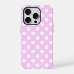 Super süße rosa mit stilvollen weißen Punkten iPhone 15 Pro Hülle