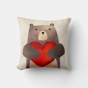 Super süßer Bär mit einem Herzen Valentinstag/Nurs Kissen