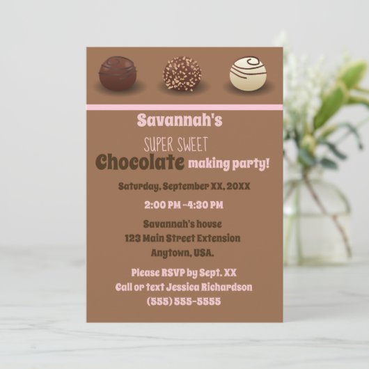 Super süßes einladung (Stehend Vorderseite)