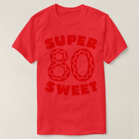 Super Sweet 80 Birthday Icing T-Shirt (Design vorne)
