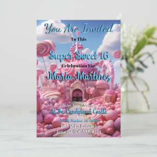 Super Sweet Candyland Sweet 16 Einladungen