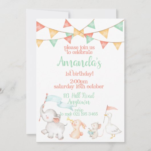 Super Sweet Customizable Birthday Einladung (Vorderseite)