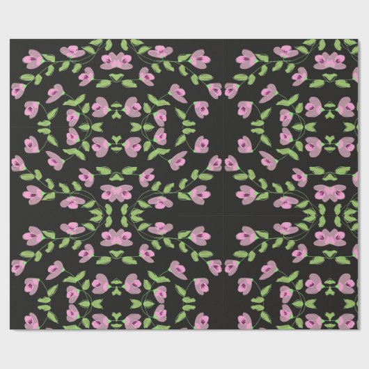 Super Sweet Geschenkwrap in Schwarz und Rosa Geschenkpapier (Flach)