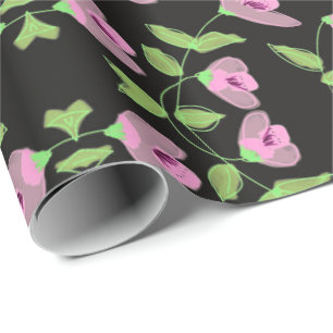 Super Sweet Geschenkwrap in Schwarz und Rosa Geschenkpapier