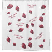 Super sweet Strawberry Personalisiert Duschvorhang (Vorderseite)