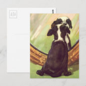 Super Sweet Vintag Baby Boston Terrier Postkarte (Vorne/Hinten)
