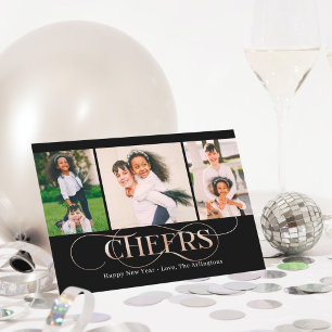 Super Swirl Happy New Year Foto Card Feiertagskarte