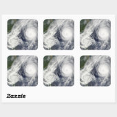 Super Taifun, Parma über Luzon, Philippinen Quadratischer Aufkleber (Blatt)