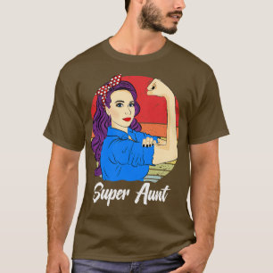 Super Tante Lustig Vintage Retro Sonnenuntergang T-Shirt