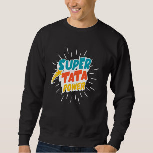 Super Tata Power Spanischer Vater Funny Hero Fathe Sweatshirt