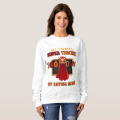 Super Teacher 100 Days of School - Maßgeschneidert Sweatshirt (Vorne ganz)