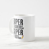 Super Teacher By Day Funny Teacher Kaffeetasse (Vorderseite Links)