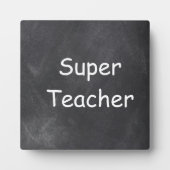 Super Teacher Chalkboard Design Geschenkidee Fotoplatte (Vorderseite)