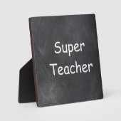 Super Teacher Chalkboard Design Geschenkidee Fotoplatte (Vorderseite)