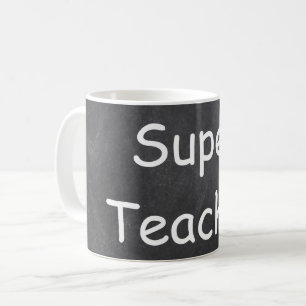 Super Teacher Chalkboard Design Geschenkidee Kaffeetasse