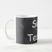 Super Teacher Chalkboard Design Geschenkidee Kaffeetasse (Links)