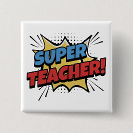 Super Teacher Comic Style Button