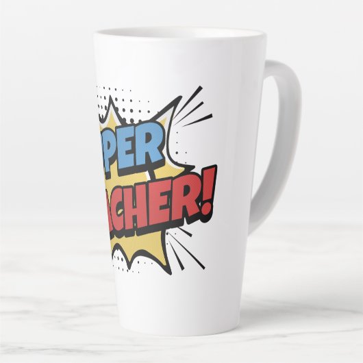 Super Teacher Comic Style Milchtasse (Rechte Ecke)
