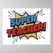 Super Teacher Comic Style Poster (Vorne)