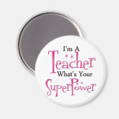 Super Teacher Magnet (Vorderseite/Rückseite)