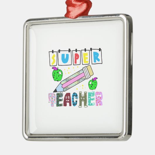 Super Teacher Ornament Aus Metall (Links)