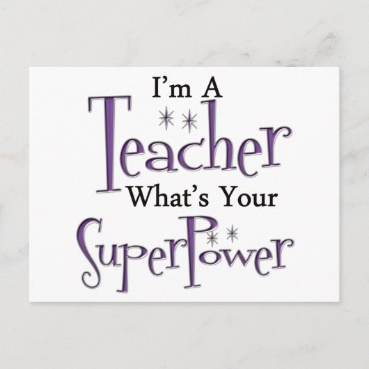 Super Teacher Postkarte (Vorderseite)