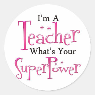 Super Teacher Runder Aufkleber