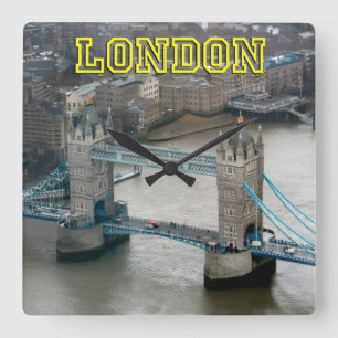 Super! Tower Bridge London Quadratische Wanduhr