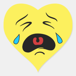 Trauriges Gesicht Emoji Aufkleber | Zazzle.de