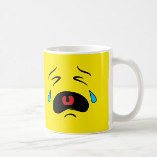 Super trauriges schreiendes Gesicht Emoji Kaffeetasse