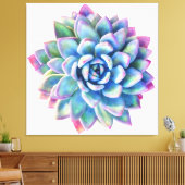 Super trendige extra große, sukkulente Wandkunst Leinwanddruck (Insitu (Wohnzimmer))