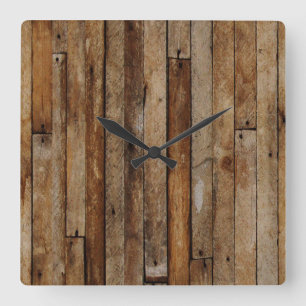 Super trendige Holzuhr Quadratische Wanduhr