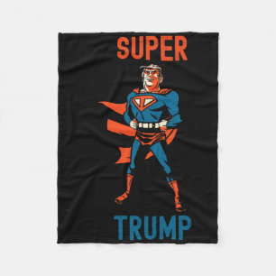 Super Trump Lustiger Superheld Donald Trump Einwei Fleecedecke