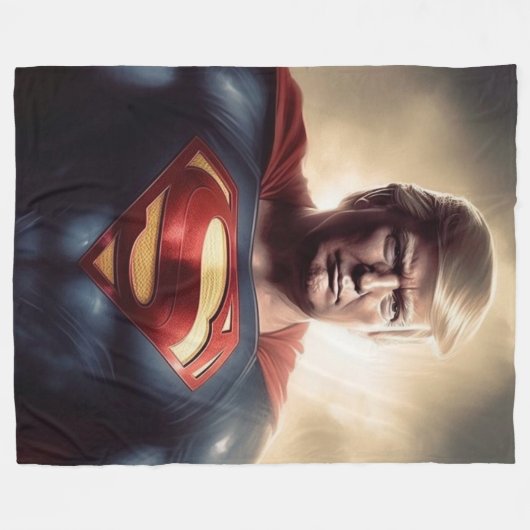 SUPER TRUMP MAN FLEECEDECKE (Vorderseite (Horizontal))