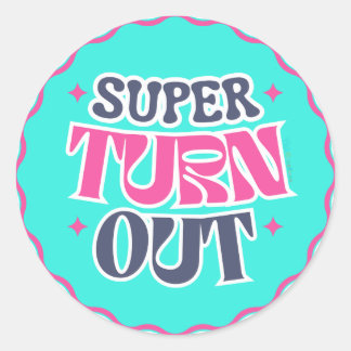 Super Turn Runder Aufkleber