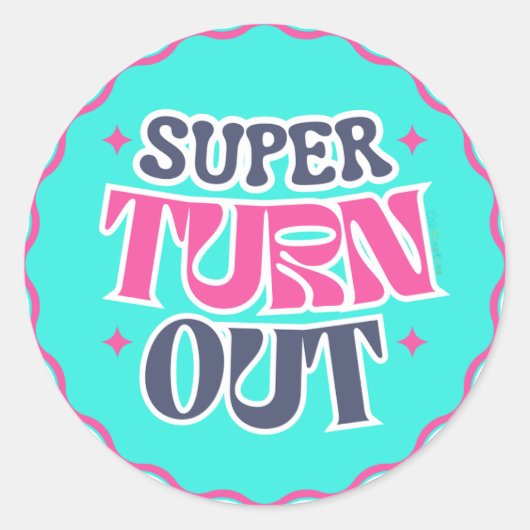 Super Turn Runder Aufkleber (Vorderseite)
