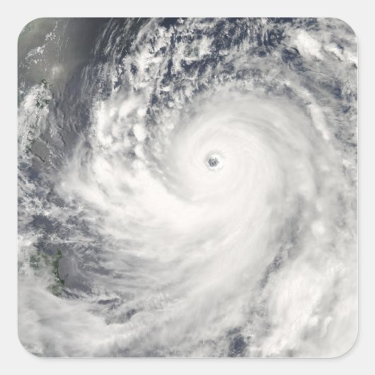 Super Typhoon Man-Yi Quadratischer Aufkleber (Vorderseite)