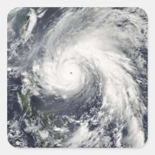 Super Typhoon Megi Quadratischer Aufkleber