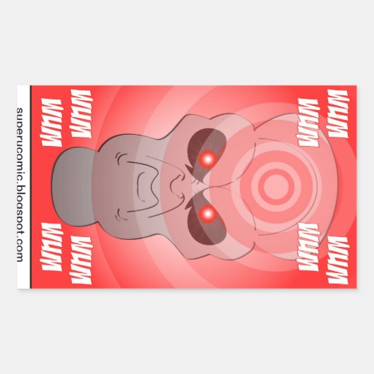 Super U. Alien Ghost Stickers! Rechteckiger Aufkleber (Vorderseite)