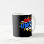 Super Uncle Funny Cool Comic Cartoon Hero Graphic Kaffeetasse (VorderseiteRechts)