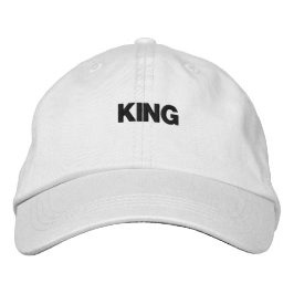 Super und fantastischer King Text White Bestickte Baseballkappe