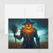 Super unheimliche Vogelscheuche Postkarte (Vorne/Hinten)