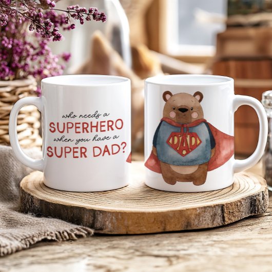 Super Vater Bären Tasse - Vatertag Geschenk von Ki