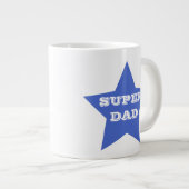 SUPER VATER | Blauer Star des Vaters Jumbo-Tasse (Vorderseite Rechts)
