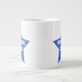 SUPER VATER | Blauer Star des Vaters Jumbo-Tasse (Vorderseite)