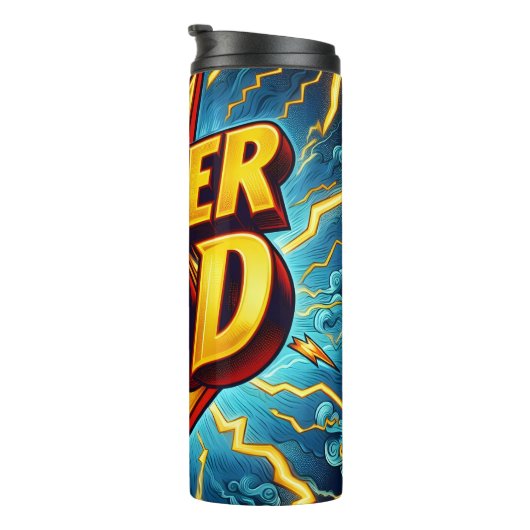 Super Vater: Blitz, Heldentribut Thermosbecher (Nach rechts gedreht)