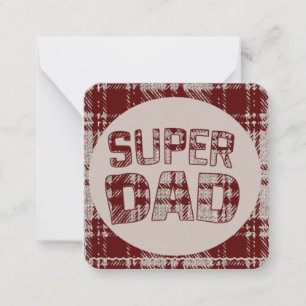 Super Vater Brow Karierte NoteCard Mitteilungskarte